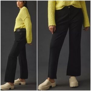 Anthropologie Pilcro Yaya Mid Rise Crop Flare Jeans 34 Tall